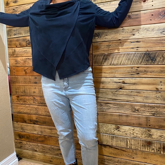 Navy Suede Jacket - Picture 5 of 8